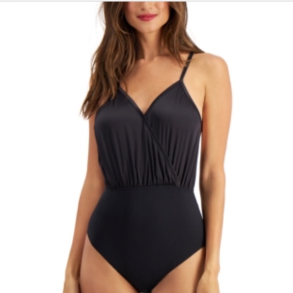 NWT Inc International Concepts Womens Cross Front Cami Bodysuit - Picture 1 of 2